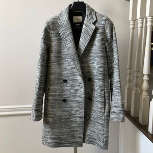 Aritzia Wilfred Maison Wool coat white/grey melange sz S